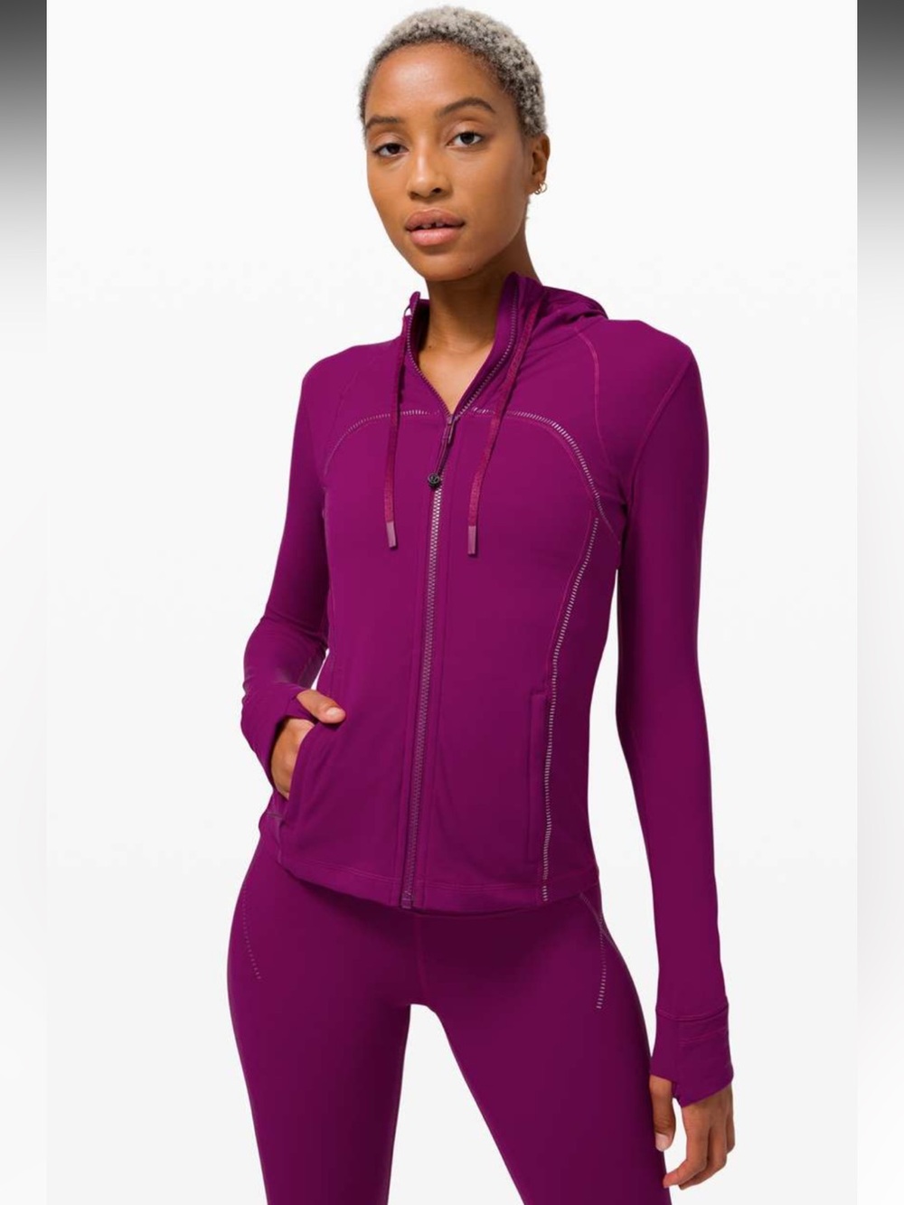 Lululemon Women’s Hooded Define Full Zip Jacket Deep Fuschia Size 4 W4BRKS